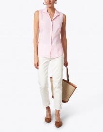 Look image thumbnail - Hinson Wu - Joselyn Soft Pink Linen Shirt