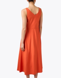 Back image thumbnail - Vince - Ruby Orange Midi Dress