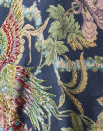 Fabric image thumbnail - Janavi - Serenade Blue Floral Embellished Scarf