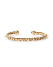 Front image thumbnail - Gas Bijoux - Gold and Silver Intertwined Braided Cuff Bracelet