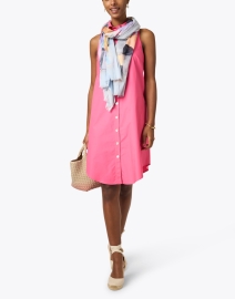 Look image thumbnail - Finley - Swing Pink Cotton Shirt Dress