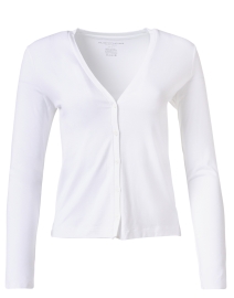 Product image thumbnail - Majestic Filatures - White Soft Touch Cardigan