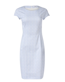 Blue and White Print Dress