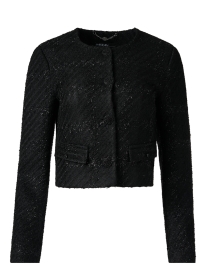 Black Plaid Cropped Jacket