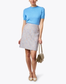 Look image thumbnail - Marc Cain - Blue Multi Tweed Mini Skirt