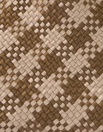 Fabric image thumbnail - Naghedi - St. Barths Medium Brown Plaid Woven Handbag