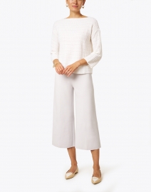 Look image thumbnail - TSE Cashmere - Soft Grey Milano Wool Knit Culotte Pant