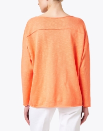 Back image thumbnail - Eileen Fisher - Orange Linen Cotton Top