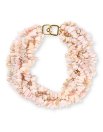 Pink Stone Multi Strand Necklace