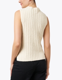 Back image thumbnail - Margaret O'Leary - Ivory Cotton Fleece Sweater