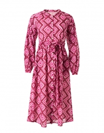 Olympia Red and Pink Zig Zag Cotton Dress