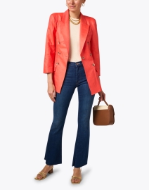 Look image thumbnail - Smythe - Coral Linen Silk Blazer