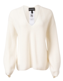 Product image thumbnail - Emporio Armani - White Wool Cashmere Sweater