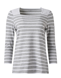 Grey and White Striped Top 