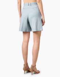 Back image thumbnail - Joseph - Walden Blue Linen Cotton Shorts