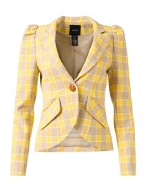 Product image thumbnail - Smythe - Yellow Check Cotton Blazer