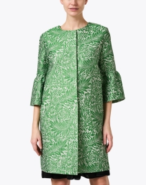 Front image thumbnail - Cinzia Rocca Icons - Green Jacquard Jacket 