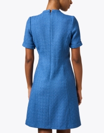 Back image thumbnail - Jane - Raine Blue Tweed Shift Dress