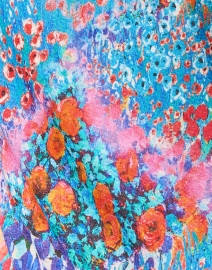 Fabric image thumbnail - Pashma - Blue Multi Print Cashmere Silk Sweater