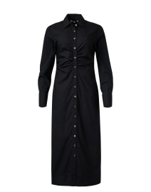 Product image thumbnail - Xirena - Banks Black Ruched Shirt Dress