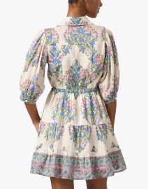 Back image thumbnail - Bell - Blair Multi Print Cotton Silk Shirt Dress