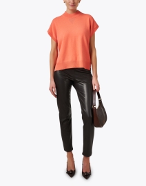 Look image thumbnail - Weill - Daho Brown Faux Leather Pull On Pant