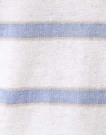 Fabric image thumbnail - Kinross - White and Blue Striped Linen Sweater