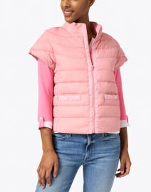 Front image thumbnail - Cortland Park - Palm Beach Blush Pink Puffer Jacket