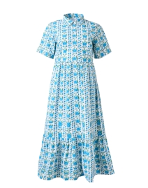 Maddy Blue Rose Print Dress