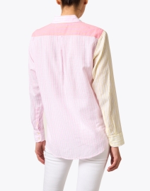 Back image thumbnail - Xirena - Beau Pink and Yellow Stripe Shirt
