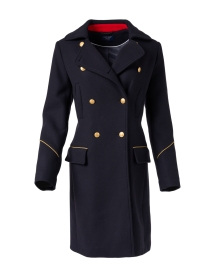 Product image thumbnail - Saint James - St. Louane Navy Wool Blend Coat