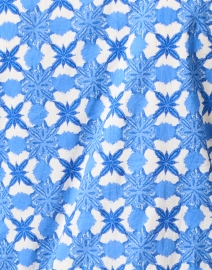 Fabric image thumbnail - Ro's Garden - Deauville Blue and White Geo Printed Shirt Dress