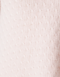 Fabric image thumbnail - Cortland Park - St. Tropez Pale Pink Cable Knit Cashmere Sweater