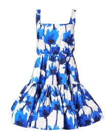 Blue and White Print Cotton Dress