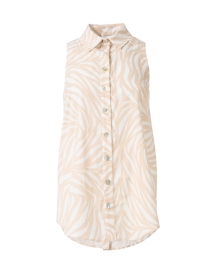 Shelly White and Beige Print Shirt