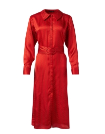 Rachele Red Print Shirt Dress