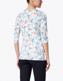 Saint James - Garde Cote Blue and Pink Floral Printed Jersey Top