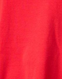 Fabric image thumbnail - E.L.I. - Red Pima Cotton Ruched Sleeve Top