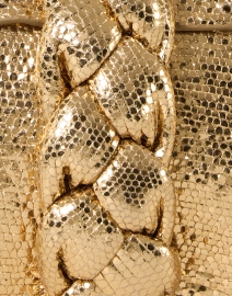 Fabric image thumbnail - DeMellier - Mini Verona Gold Metallic Leather Braid Clutch