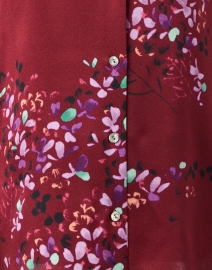 Fabric image thumbnail - Vince - Burgundy Floral Print Silk Blouse