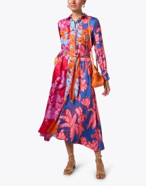 Look image thumbnail - Farm Rio - Multi Floral Print Shirt Dress
