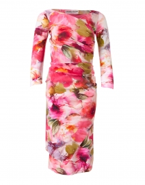 Calantine Floral Print Stretch Jersey Dress