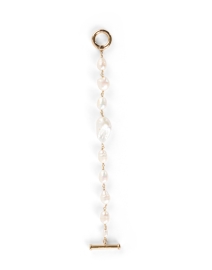 Front image thumbnail - Kenneth Jay Lane - Gold and Pearl Bracelet 