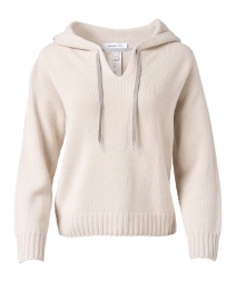 Product image thumbnail - Fabiana Filippi - Dune Beige Wool Blend Hooded Sweater
