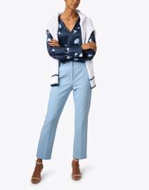 Look image thumbnail - Weekend Max Mara - Rana Blue Stretch Cotton Trouser