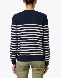 Back image thumbnail - A.P.C. - Phoebe Navy Striped Cashmere Sweater