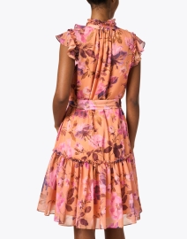 Back image thumbnail - Kobi Halperin - Shiloh Orange Floral Print Chiffon Dress
