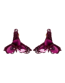 Product image thumbnail - Mignonne Gavigan - Poppy Magenta Flower Stud Earrings
