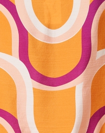 Fabric image thumbnail - Seventy - Orange Print Silk Poncho Top