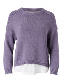 Corbin Purple Layered Crew Sweater